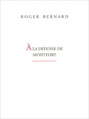 cover image of À la défense de Monfort